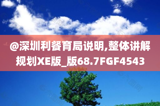 @深圳利餐育局说明,整体讲解规划XE版_版68.7FGF4543
