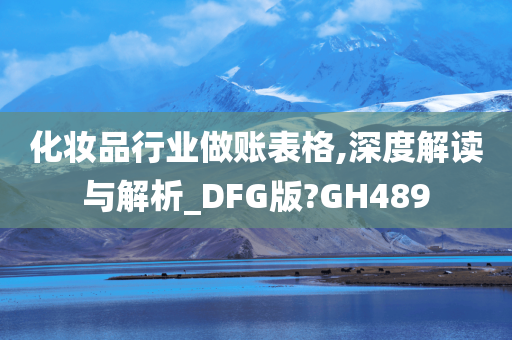 化妆品行业做账表格,深度解读与解析_DFG版?GH489