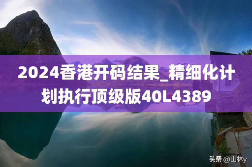 2024香港开码结果_精细化计划执行顶级版40L4389