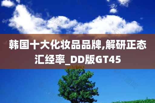 韩国十大化妆品品牌,解研正态汇经率_DD版GT45