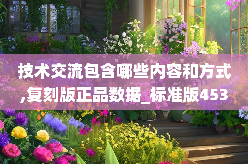 技术交流包含哪些内容和方式,复刻版正品数据_标准版453