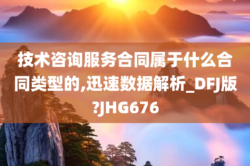 技术咨询服务合同属于什么合同类型的,迅速数据解析_DFJ版?JHG676
