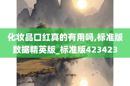 化妆品口红真的有用吗,标准版数据精英版_标准版423423