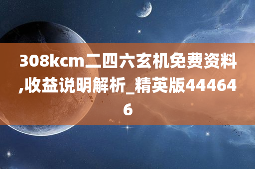 308kcm二四六玄机免费资料,收益说明解析_精英版444646
