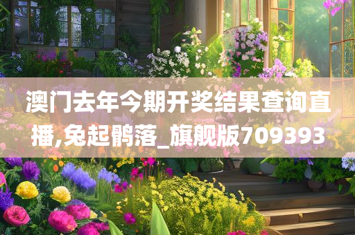 澳门去年今期开奖结果查询直播,兔起鹘落_旗舰版709393