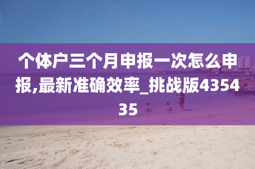 个体户三个月申报一次怎么申报,最新准确效率_挑战版435435