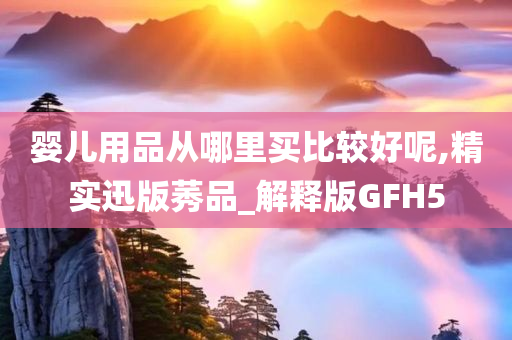 婴儿用品从哪里买比较好呢,精实迅版莠品_解释版GFH5