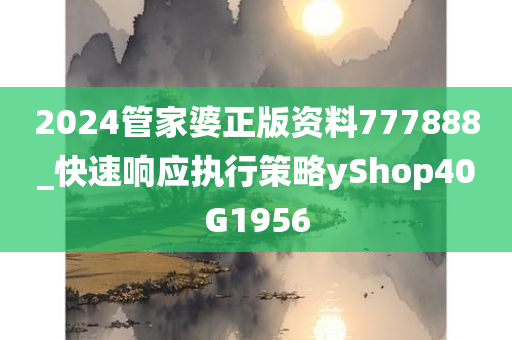 2024管家婆正版资料777888_快速响应执行策略yShop40G1956