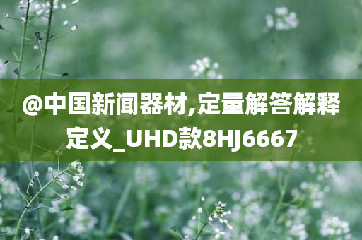 @中国新闻器材,定量解答解释定义_UHD款8HJ6667