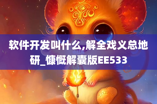 软件开发叫什么,解全戏义总地研_慷慨解囊版EE533