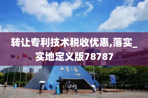 转让专利技术税收优惠,落实_实地定义版78787