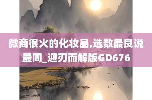 微商很火的化妆品,选数最良说最同_迎刃而解版GD676