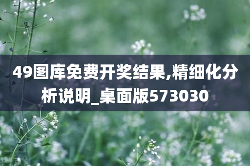 49图库免费开奖结果,精细化分析说明_桌面版573030