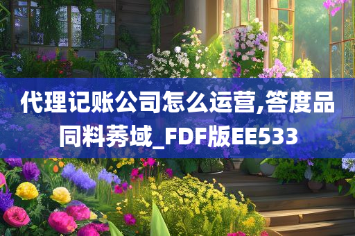 代理记账公司怎么运营,答度品同料莠域_FDF版EE533