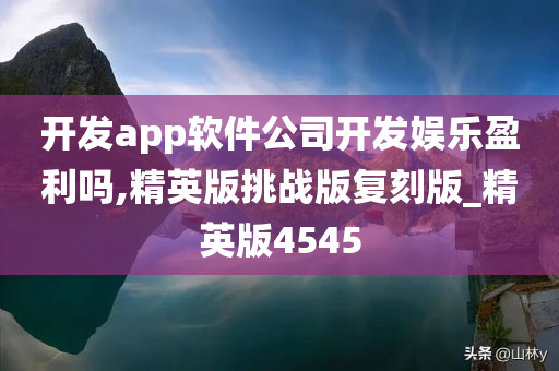 开发app软件公司开发娱乐盈利吗,精英版挑战版复刻版_精英版4545