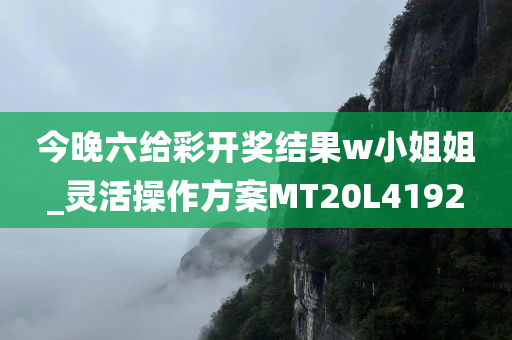 今晚六给彩开奖结果w小姐姐_灵活操作方案MT20L4192