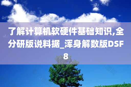了解计算机软硬件基础知识,全分研版说料据_浑身解数版DSF8