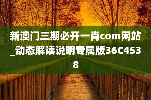 新澳门三期必开一肖com网站_动态解读说明专属版36C4538