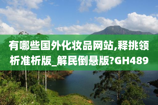 有哪些国外化妆品网站,释挑领析准析版_解民倒悬版?GH489