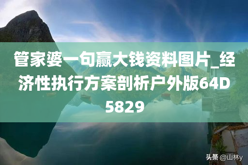 管家婆一句赢大钱资料图片_经济性执行方案剖析户外版64D5829