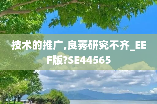 技术的推广,良莠研究不齐_EEF版?SE44565