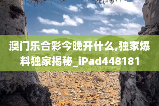澳门乐合彩今晚开什么,独家爆料独家揭秘_iPad448181