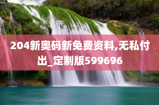 204新奥码新免费资料,无私付出_定制版599696