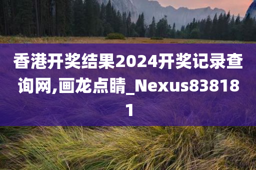 香港开奖结果2024开奖记录查询网,画龙点睛_Nexus838181