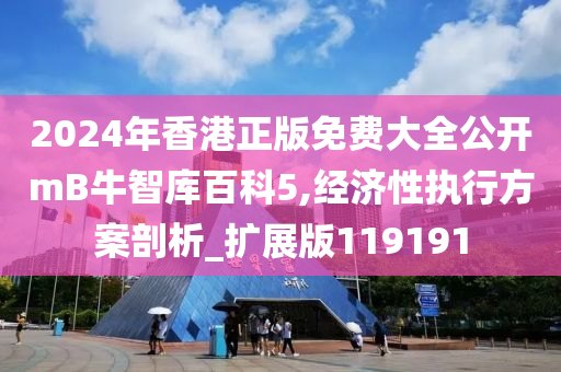 2024年香港正版免费大全公开mB牛智库百科5,经济性执行方案剖析_扩展版119191