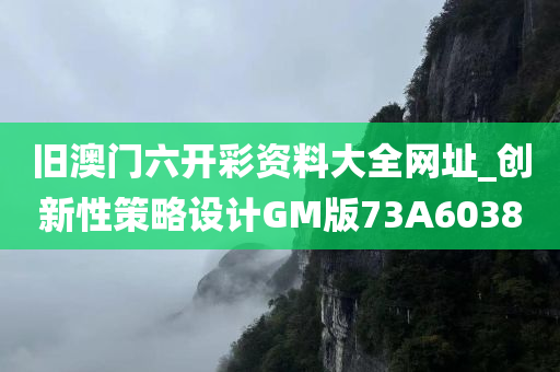 旧澳门六开彩资料大全网址_创新性策略设计GM版73A6038