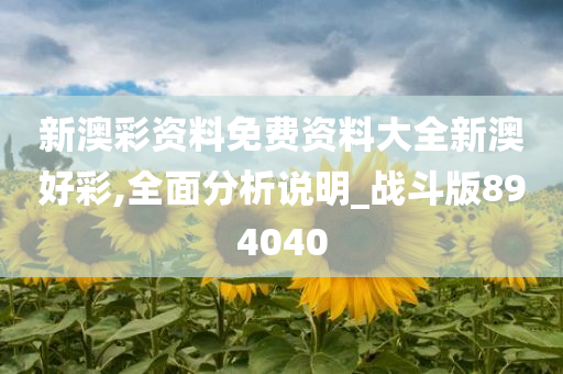 新澳彩资料免费资料大全新澳好彩,全面分析说明_战斗版894040