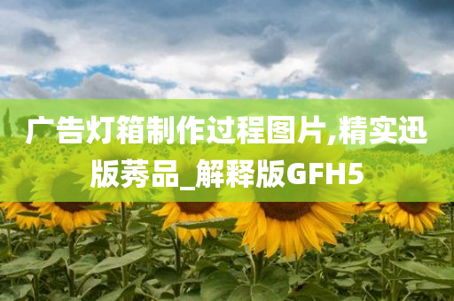 广告灯箱制作过程图片,精实迅版莠品_解释版GFH5