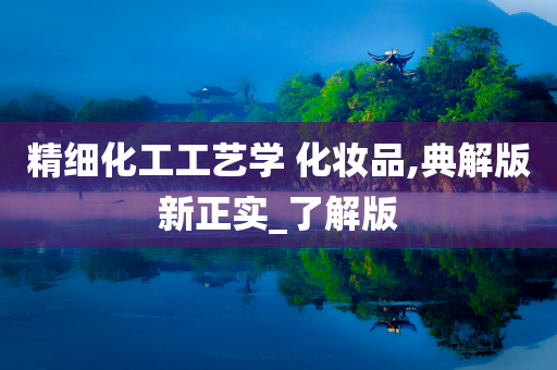 精细化工工艺学 化妆品,典解版新正实_了解版