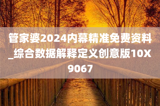 管家婆2024内幕精准免费资料_综合数据解释定义创意版10X9067