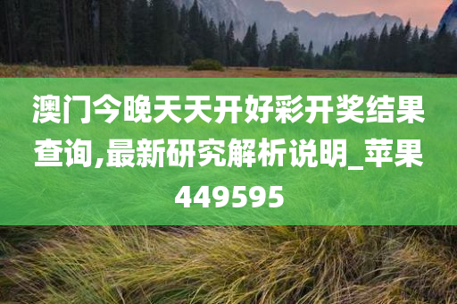 澳门今晚天天开好彩开奖结果查询,最新研究解析说明_苹果449595