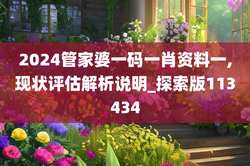 2024管家婆一码一肖资料一,现状评估解析说明_探索版113434