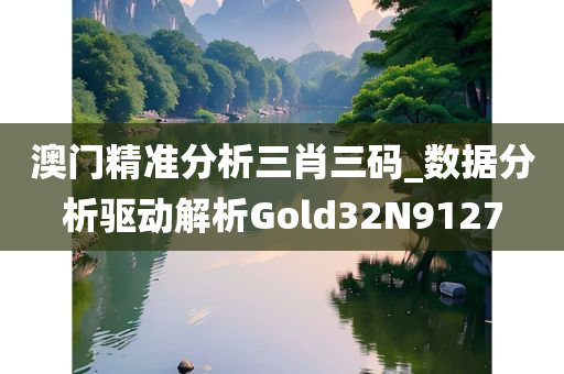 澳门精准分析三肖三码_数据分析驱动解析Gold32N9127