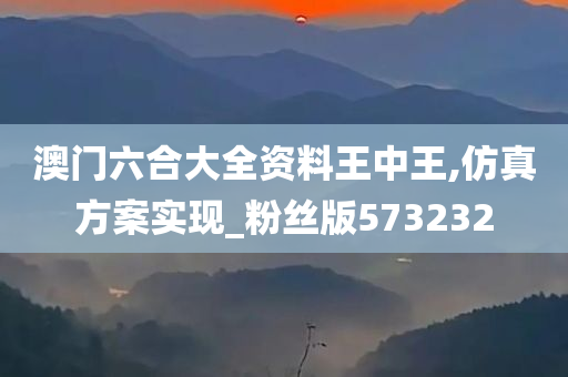 澳门六合大全资料王中王,仿真方案实现_粉丝版573232
