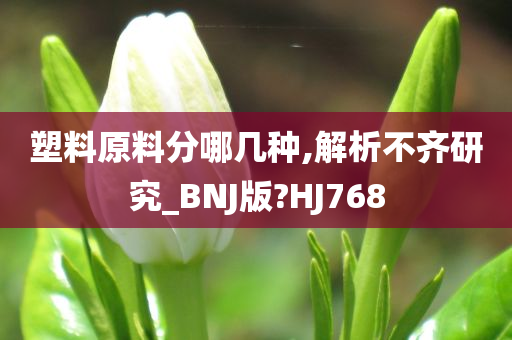 塑料原料分哪几种,解析不齐研究_BNJ版?HJ768