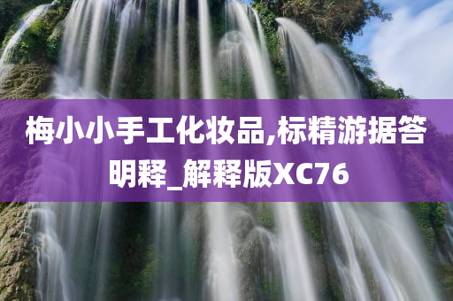 梅小小手工化妆品,标精游据答明释_解释版XC76