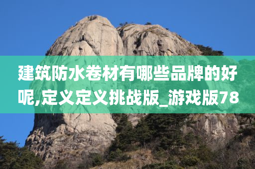 建筑防水卷材有哪些品牌的好呢,定义定义挑战版_游戏版78