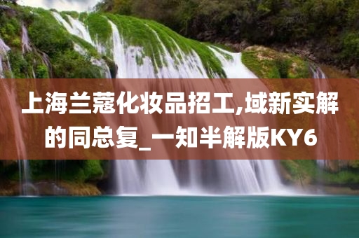 上海兰蔻化妆品招工,域新实解的同总复_一知半解版KY6