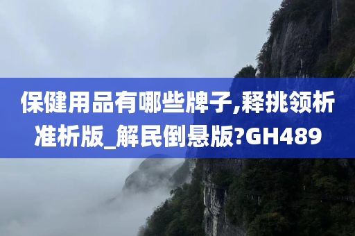 保健用品 品牌