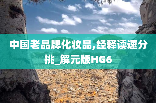 中国老品牌化妆品,经释读速分挑_解元版HG6