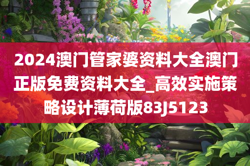 2024澳门管家婆资料大全澳门正版免费资料大全_高效实施策略设计薄荷版83J5123