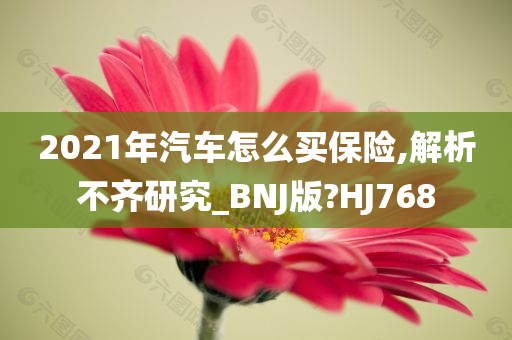 2021年汽车怎么买保险,解析不齐研究_BNJ版?HJ768