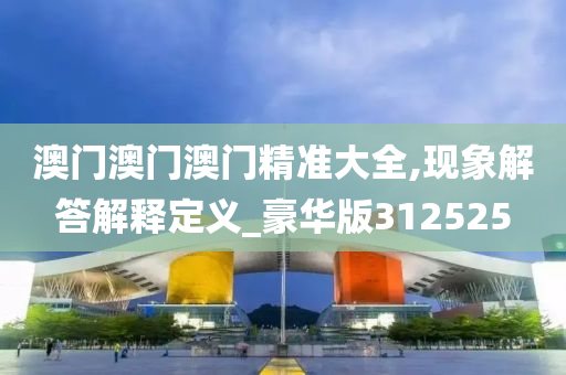 澳门澳门澳门精准大全,现象解答解释定义_豪华版312525