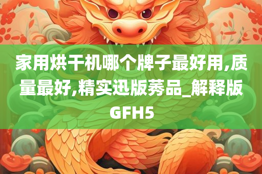 家用烘干机哪个牌子最好用,质量最好,精实迅版莠品_解释版GFH5