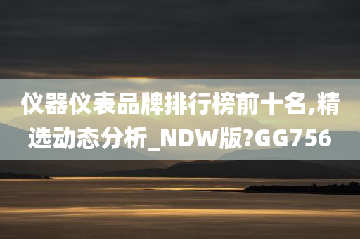 仪器仪表品牌排行榜前十名,精选动态分析_NDW版?GG756