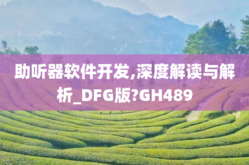 助听器软件开发,深度解读与解析_DFG版?GH489